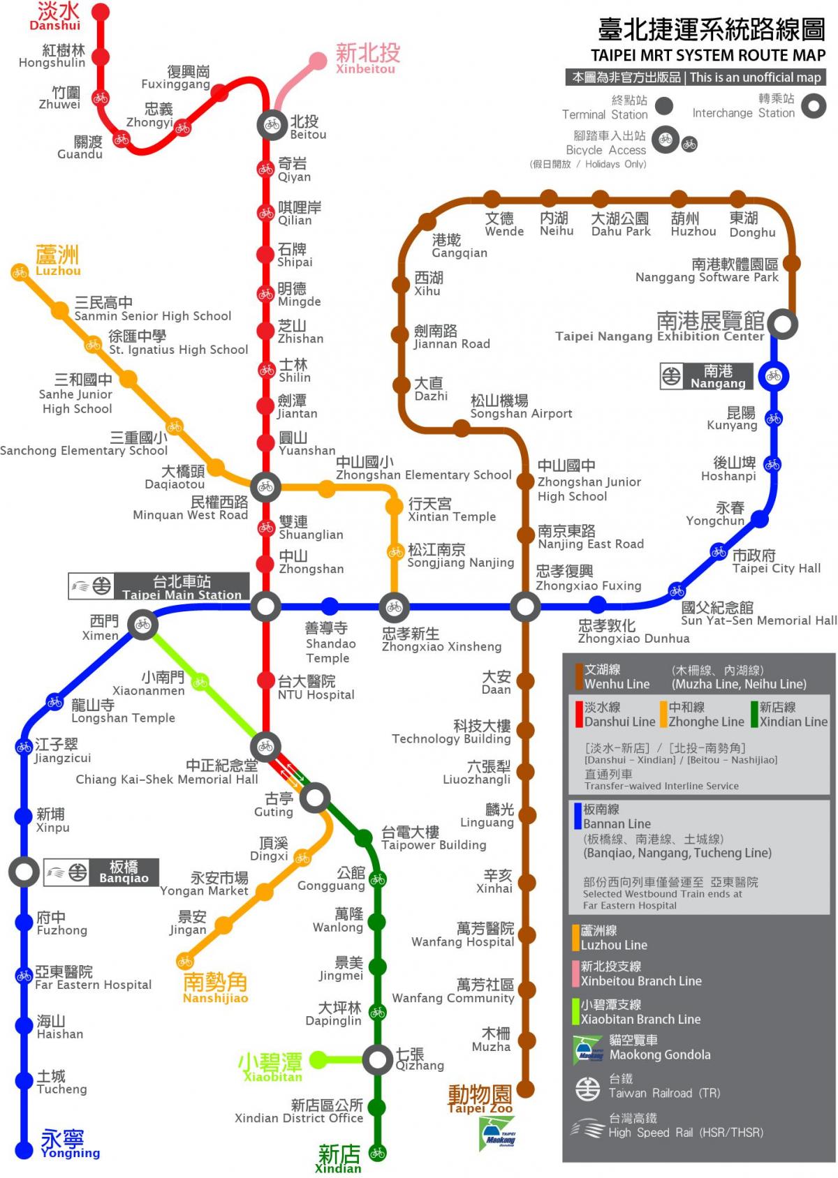 thsr stazione di Taipei la mappa