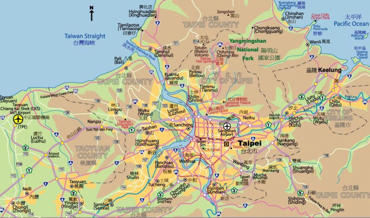 Taipei centro mappa