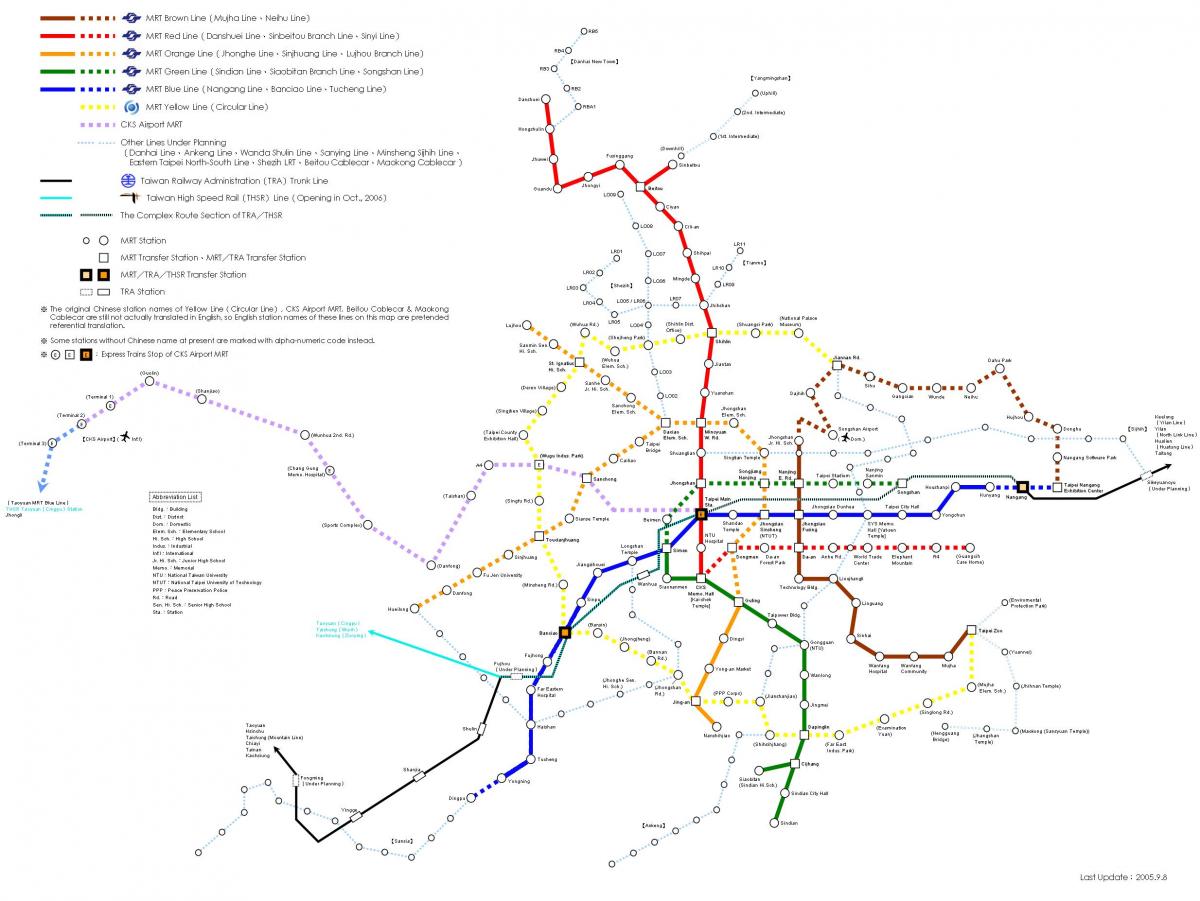 mappa di Taipei hsr stazione