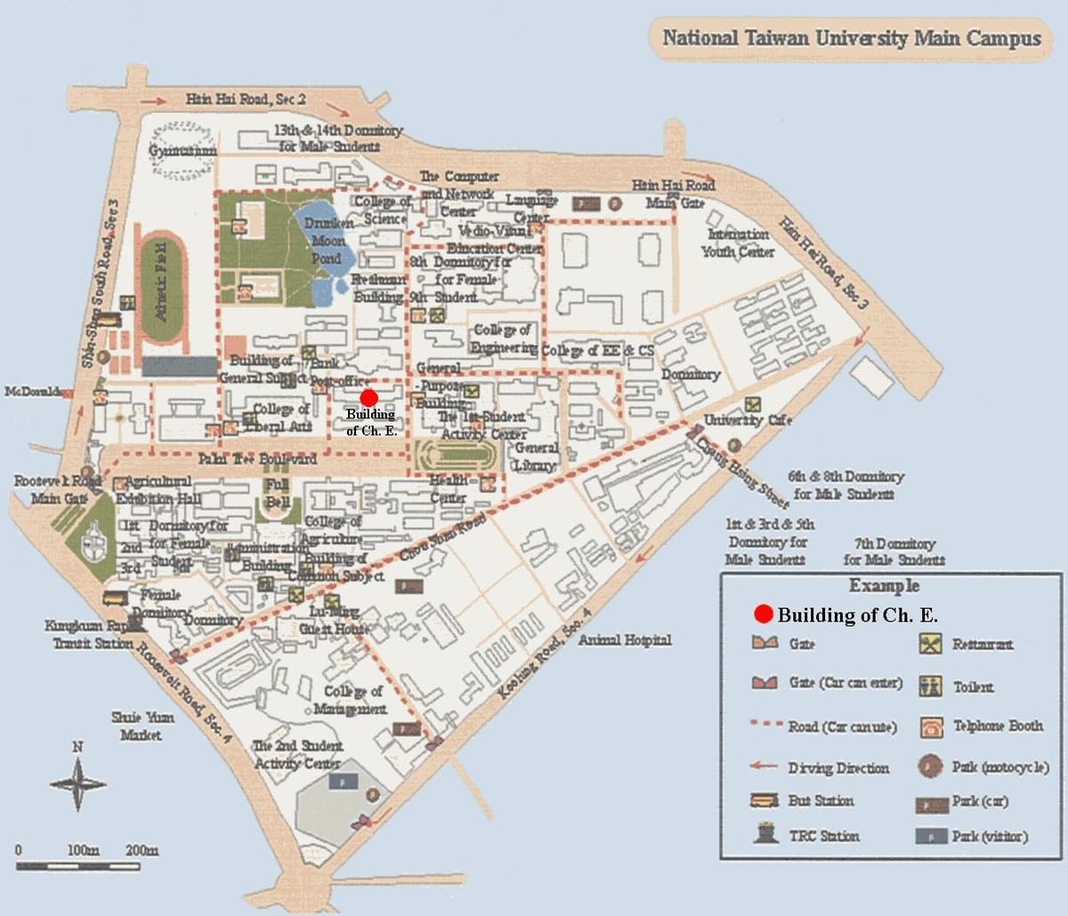 università nazionale di taiwan mappa del campus