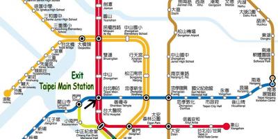 Taipei principale stazione della metropolitana mall mappa