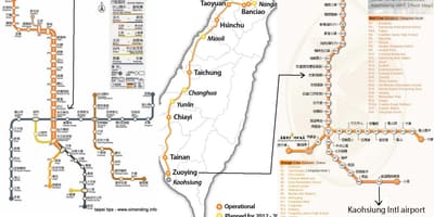 Mappa di Taipei, high speed rail station