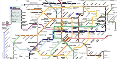 La metropolitana di Taipei la mappa