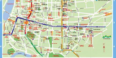 Taipei mappa del percorso autobus
