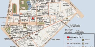 Università nazionale di taiwan mappa del campus